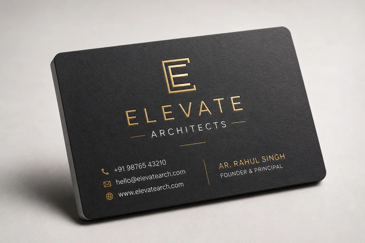 Gold Foil Visiting Card Sample
